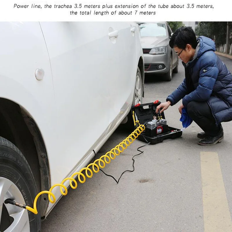 Компрессор Автомобильный цифровой 12 В с двумя цилиндрами | Автомобили и