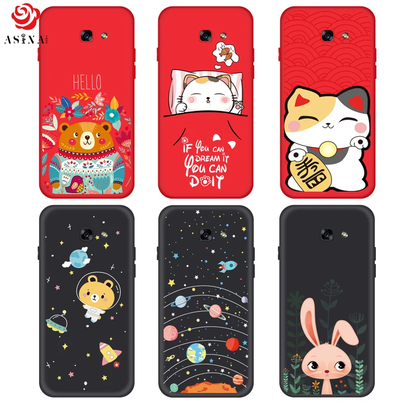 Симпатичные чехлы с героями мультфильмов для Samsung A5 2017 Coque силиконовый чехол 3D