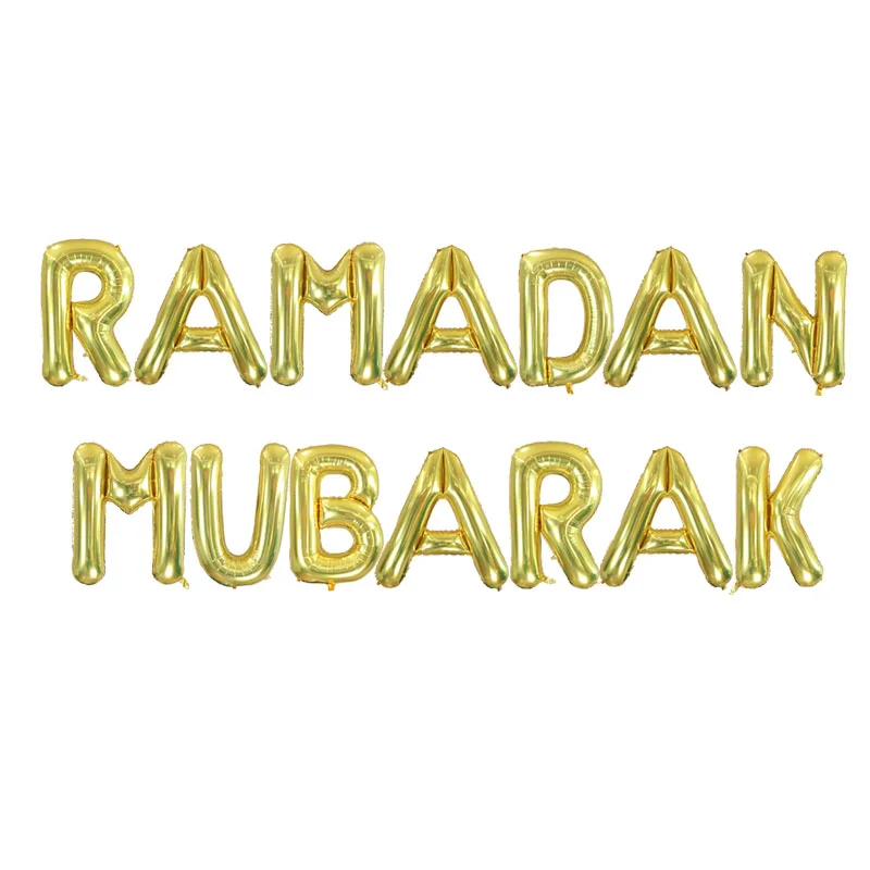Eid al Fitr воздушные шары Рамадан MUBARAK в виде алфавита Mubarak баннеры Малый Bairam