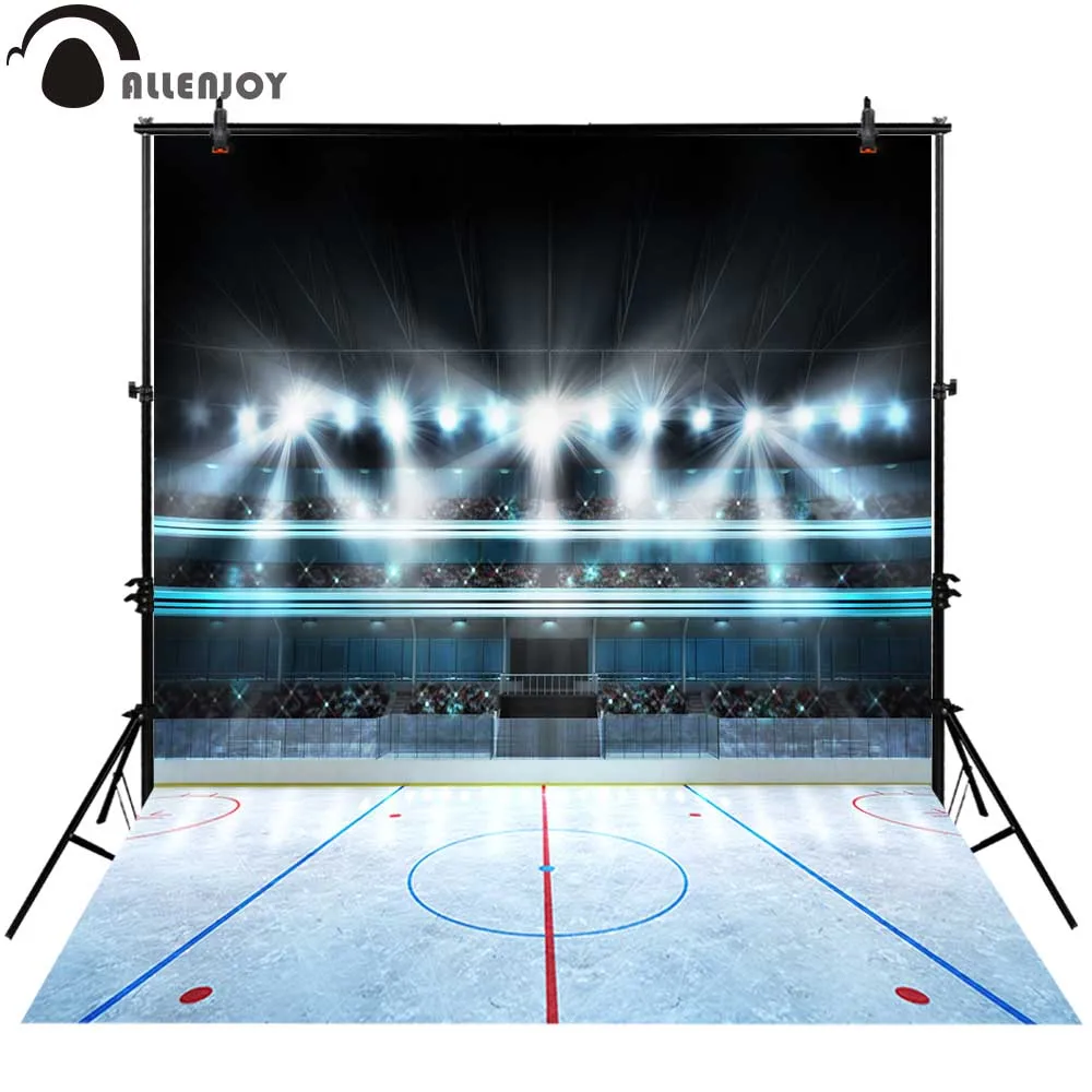 Allenjoy хоккей стадион фотография фон спорт блестящий боке празднование фотостудия