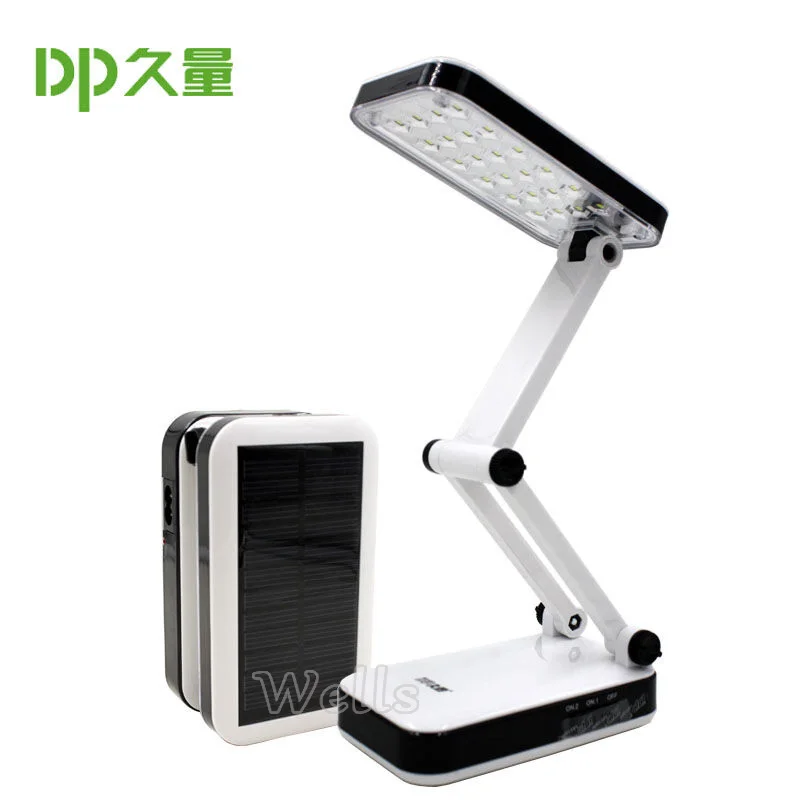 Светодиодная настольная лампа DP на солнечной батарее складные регулируемые