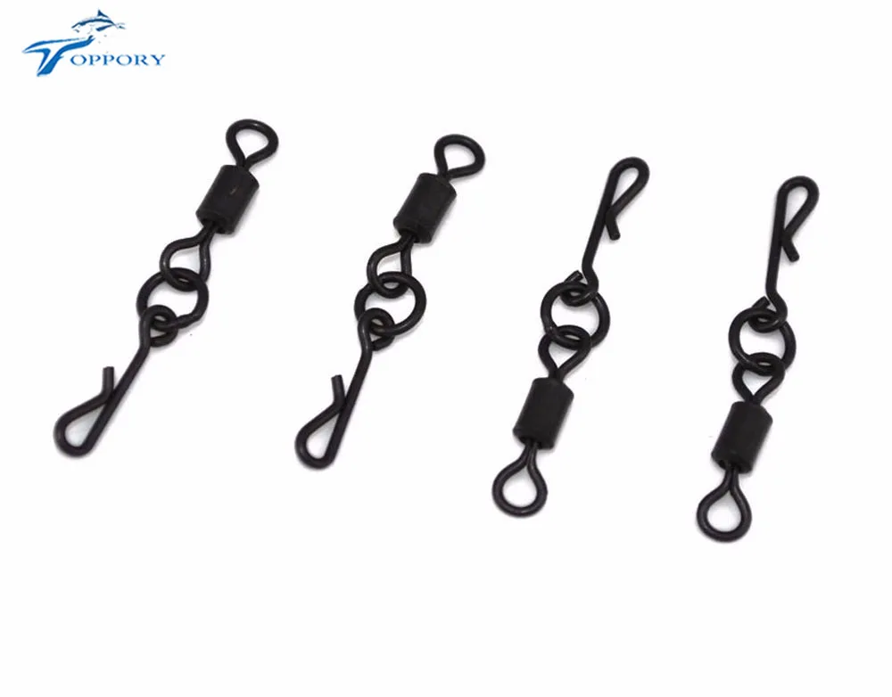 Toppory Вертлюги для ловли карпа с длинным корпусом Q форма d вертлюг рыбалки одним