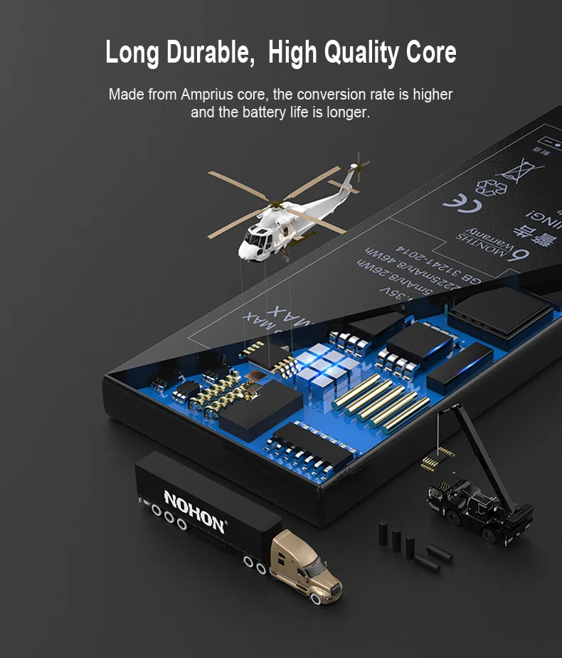 NOHON аккумулятор для iPhone 6s iPhone 6s 2225 mAh аккумулятор высокой емкости для мобильных телефонов бесплатные инструменты номер для отслеживания