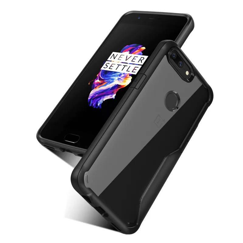 Чехол для Oneplus 5t противоударный Прозрачный чехол для OnePlus 5t 5 6 Мягкий ТПУ Силикон+ жесткий акриловый прозрачный полный защитный чехол