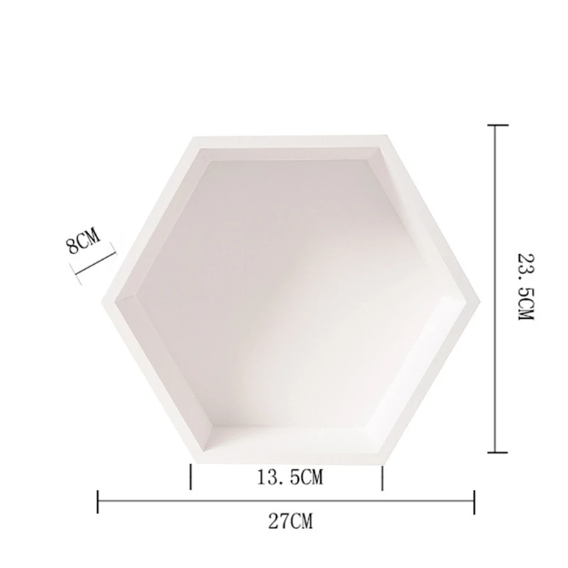 Креативная деревянная шестиугольная стойка для хранения в скандинавском стиле