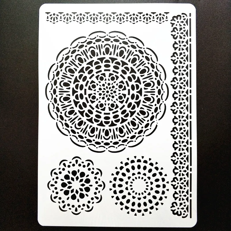 DIY Craft A4 шаблон мандалы трафарет для настенной живописи фотоальбом Декоративные