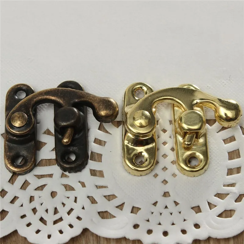 Маленький старинный металлический замок 12 шт. изогнутая застежка крючок