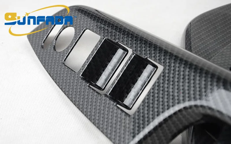 Sunfada 4 шт./компл. ABS хром/углеродного волокна авто Запчасти внутри подлокотник