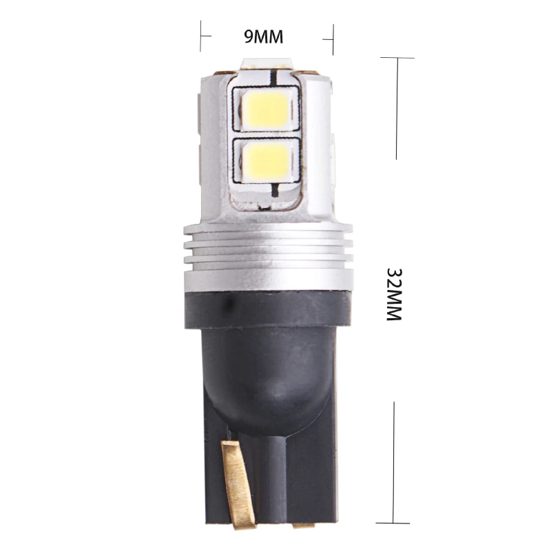 RXZ 4 шт. без ошибок T10 светодиодный W5W 10 s 3030 SMD Лампа Белый 12 в 6000 К интерьерные