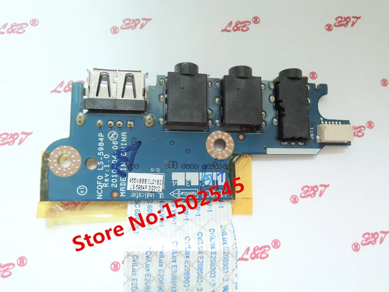 Бесплатная доставка, оригинальная USB-Интерфейсная плата для ноутбука Acer Aspire 5943 5943G, USB-плата, аудиоплата с кабелем Бесплатная доставка, оригинальная USB-Интерфейсная плата для ноутбука Acer Aspire 5943 5943G, USB-плата, аудиоплата с кабелем