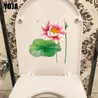 YOJA 19,3*22,5 см ручная роспись цветок лотоса классический Настенный декор для спальни домашний туалет стикер T1-0604