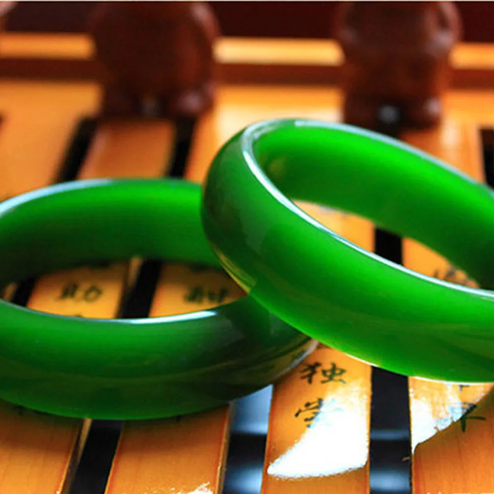 Бутиковые широкие браслеты из зеленого камня высококачественные модные