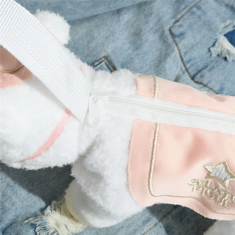 Креативная объемная сумка в виде животного с милым пушистым пони женская на