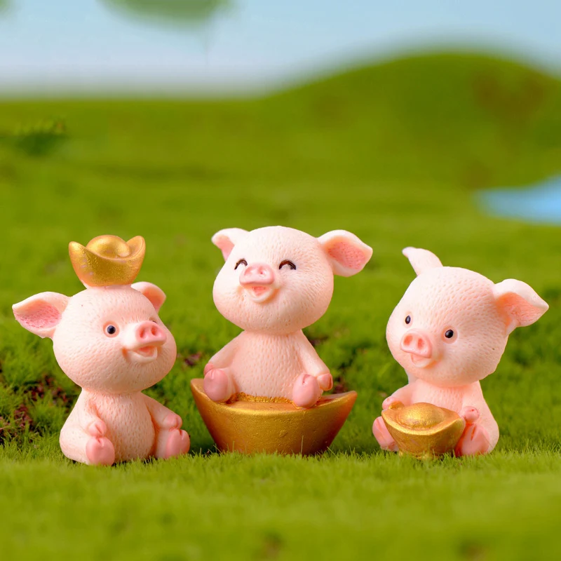 5 шт. Мультфильм Животных Фигурки игрушки Маленькая свинья сказочные миниатюры