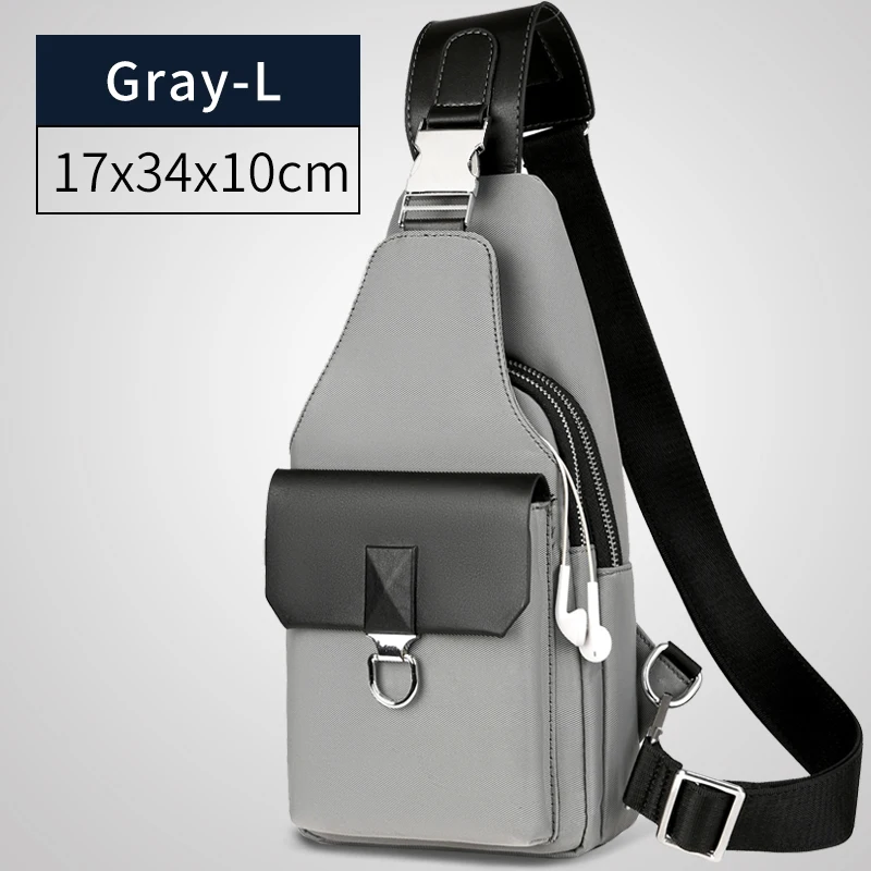 gray-L Модная мужская сумка через плечо, антикражная сумка на молнии, сумка на ремне, 10,1 дюймов, планшет, IPAD, Портативная сумка на плечо, кошелек - Цвет: gray-L