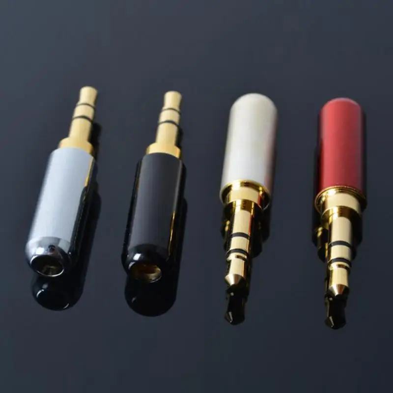 4 шт./лот стерео звуковая головка медная позолоченная 3 5 мм мужской мини разъем