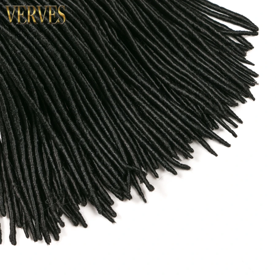 VERVES Faux locs 18 дюймов накладные волосы на крючке, на возраст от 1 года до 8 лет пакет, заплетённые волосы черного цвета, ошибка, коричневый, 24 шт./упаковка, синтетические волосы, шиньоны, плетёные
