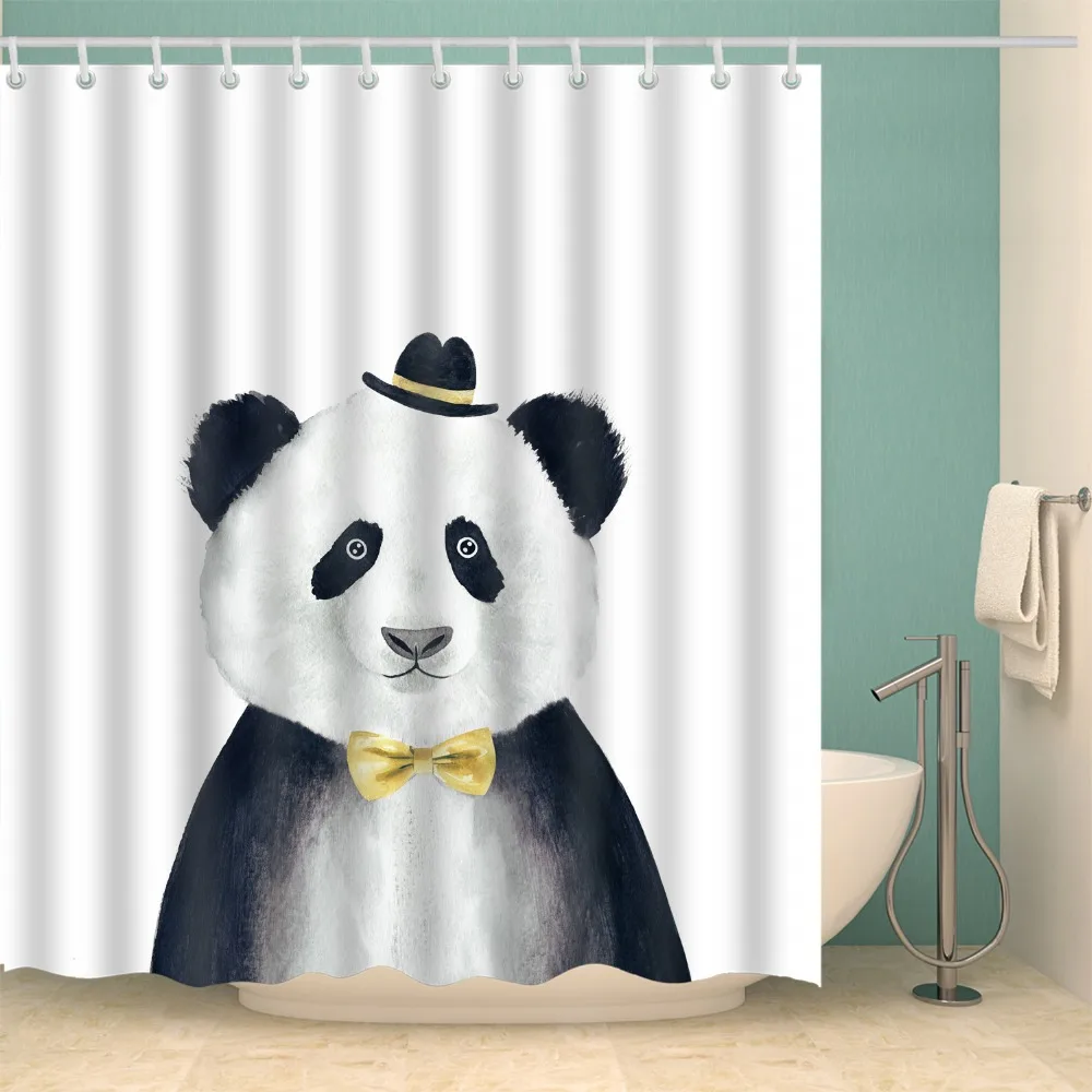 

cat printing shower curtain waterproof drop shipping tiger extra long shower curtains bath bathroom