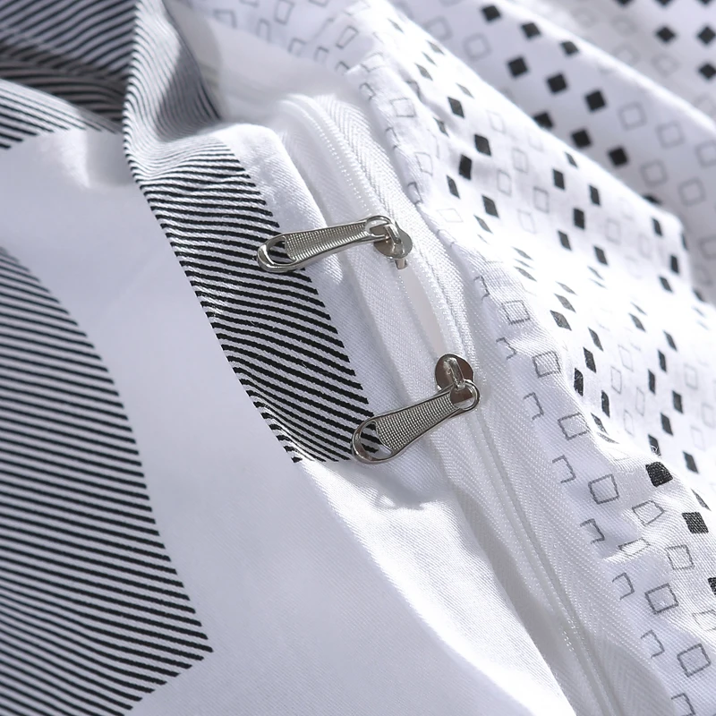 Хлопковый комплект постельного белья с геометрическим рисунком пододеяльник