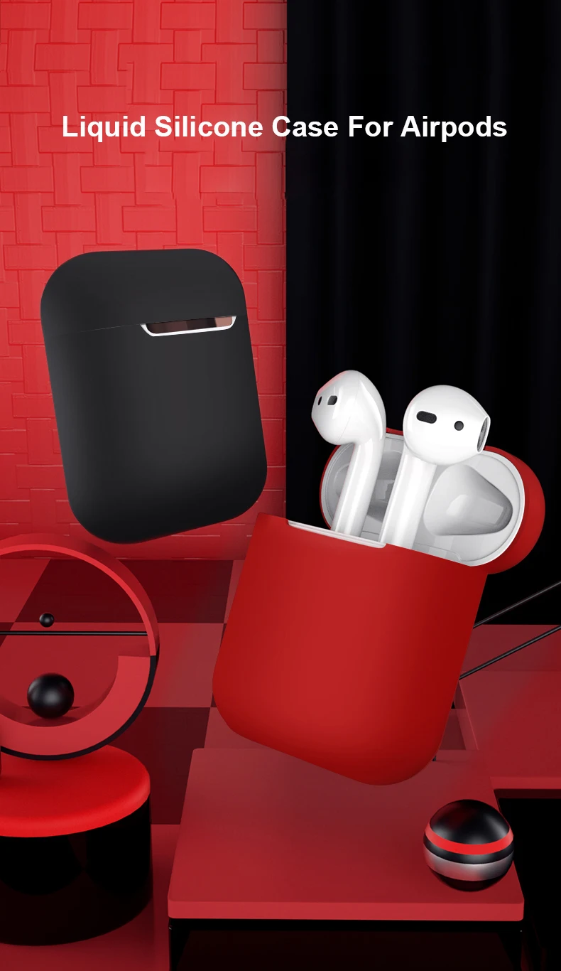 Мягкий гибкий жидкий силиконовый чехол для наушников для Airpods 1 2 с пылезащитной заглушкой противоударный защитный чехол для наушников для Airpods