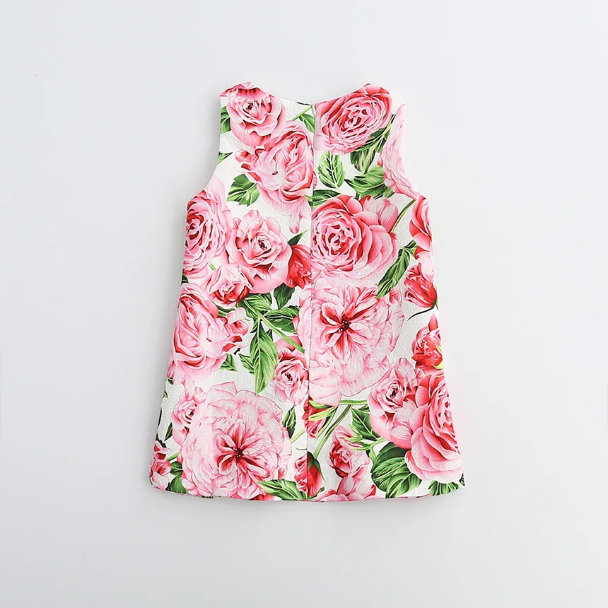 Платья для девочек с цветочным рисунком весенне-летнее праздничное платье