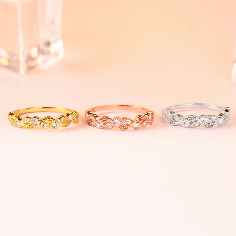 Романтическое розовое золото овальный вырез прозрачный 1.0ct CZ кружевная рамка