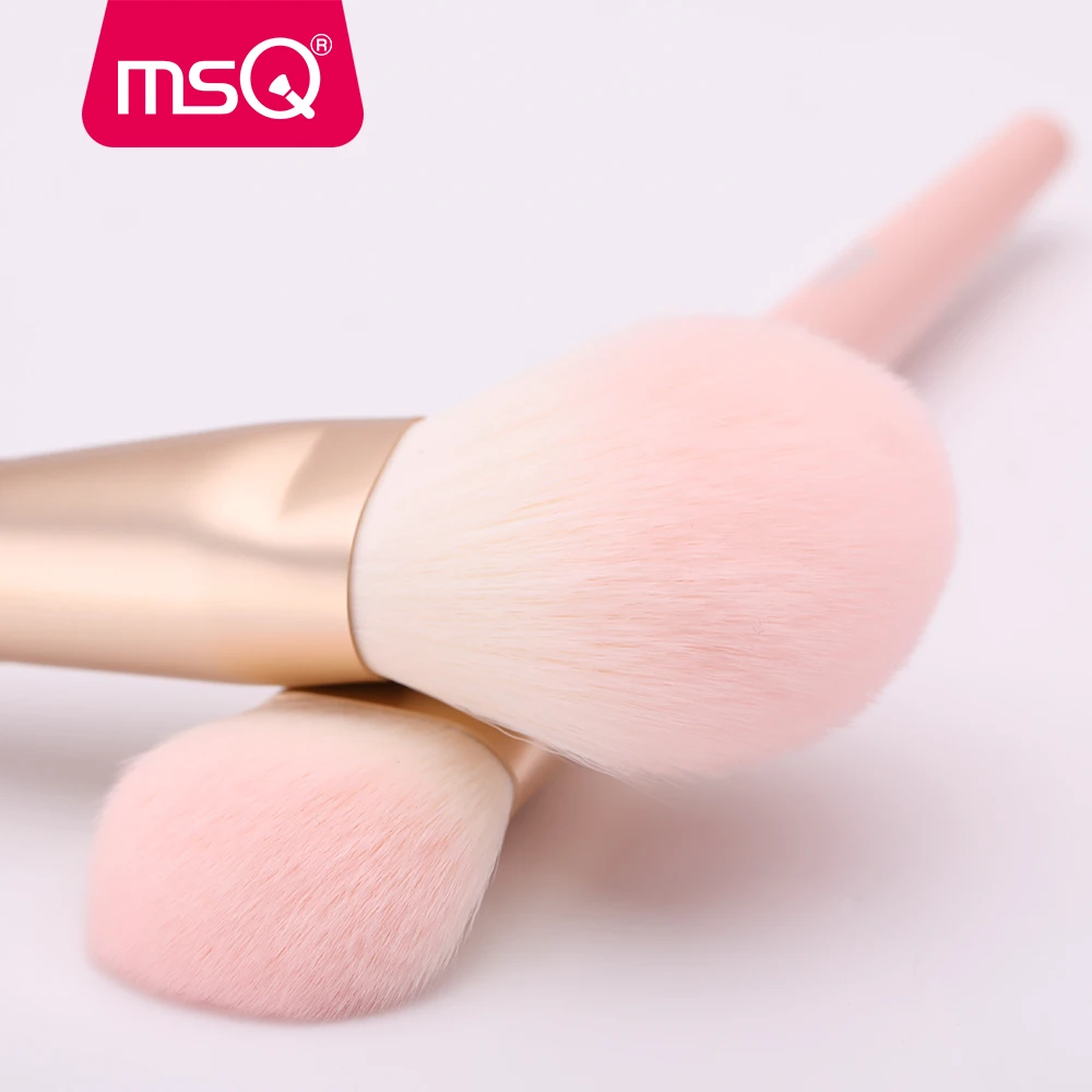 MSQ 12 шт. набор кистей для макияжа основа пудра Контур тени век губы наборы розовая