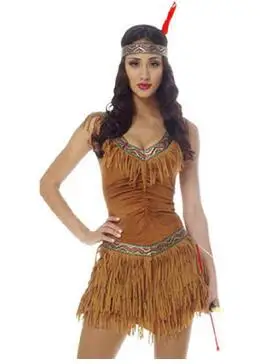 Превосходное качество, Женский маскарадный костюм охотника, Pocahontas, для взрослых, маскарадный костюм на Хэллоуин, карнавальный костюм Aboriginals, главный костюм - Цвет: Серый