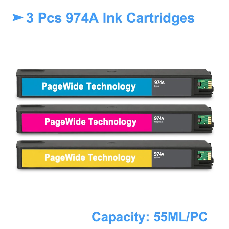 [Сторонний бренд] для HP 974A 974 A сменный чернильный картридж PageWide Pro 352dw 452dn 452dw 377dw 477dn