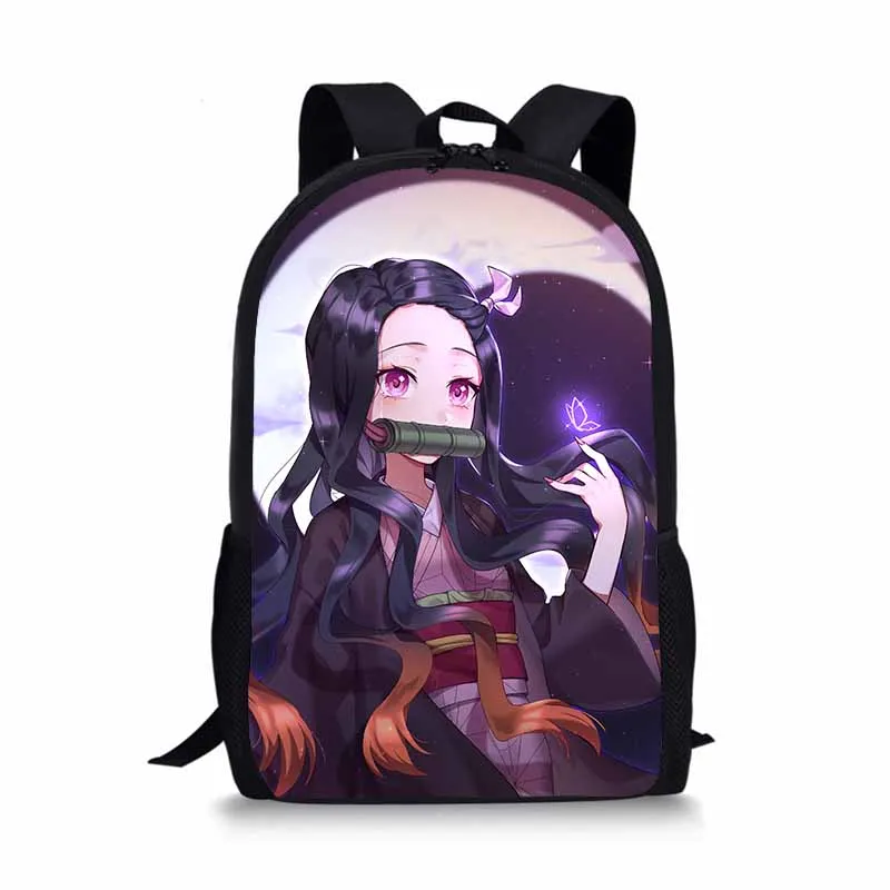 Аниме Demon Slayer Kimetsu no Yaiba Рюкзак Школьная Сумка Nezuko Kamado Tanjirou Kamado рюкзак подростковые; школьные для девушек и мужчин сумка для книг - Цвет: 8