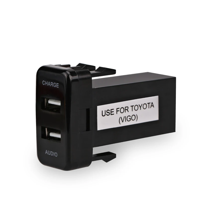 5V 2.1A Автомобильный USB интерфейс разъем зарядное устройство адаптер и аудио вход