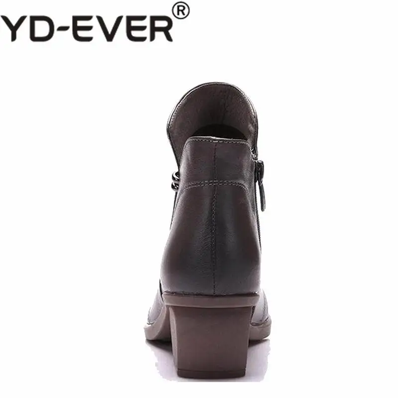 Женские Ботильоны на каблуке повседневная обувь молнии женские ботинки цвет