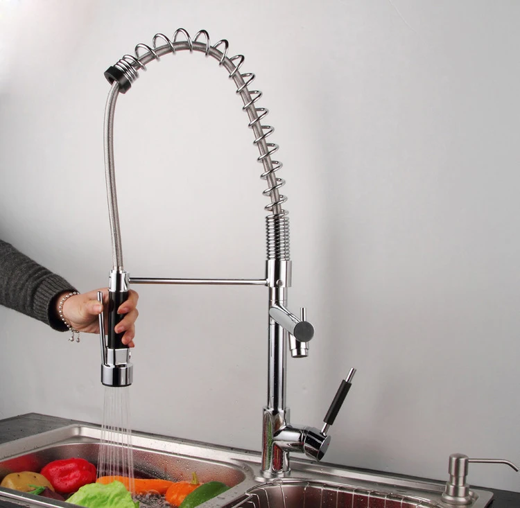Однорычажный вытяжной распылитель для кухни пружинный кран смесители раковины