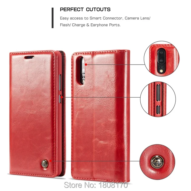 CaseMe кожаный чехол кошелек для Huawei P20 Pro Lite Sony Xperia XZ2 компактный Ретро Чехол подставка карт 1 шт.|Чехлы-книжки| |