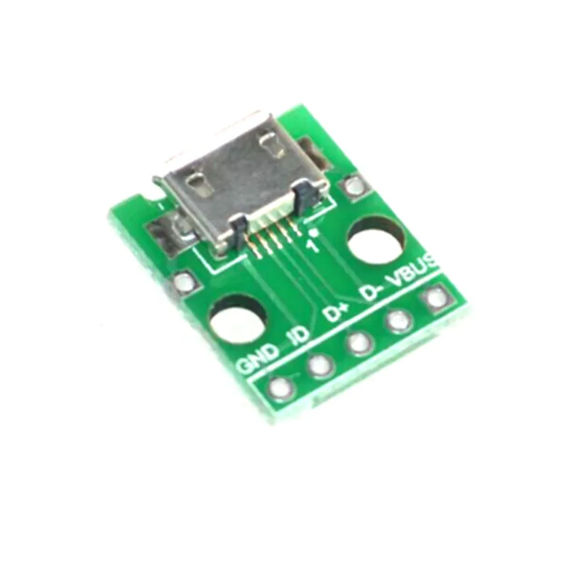 10 шт. микро USB для DIP адаптера 5pin гнездовой разъем конвертер печатной платы типа