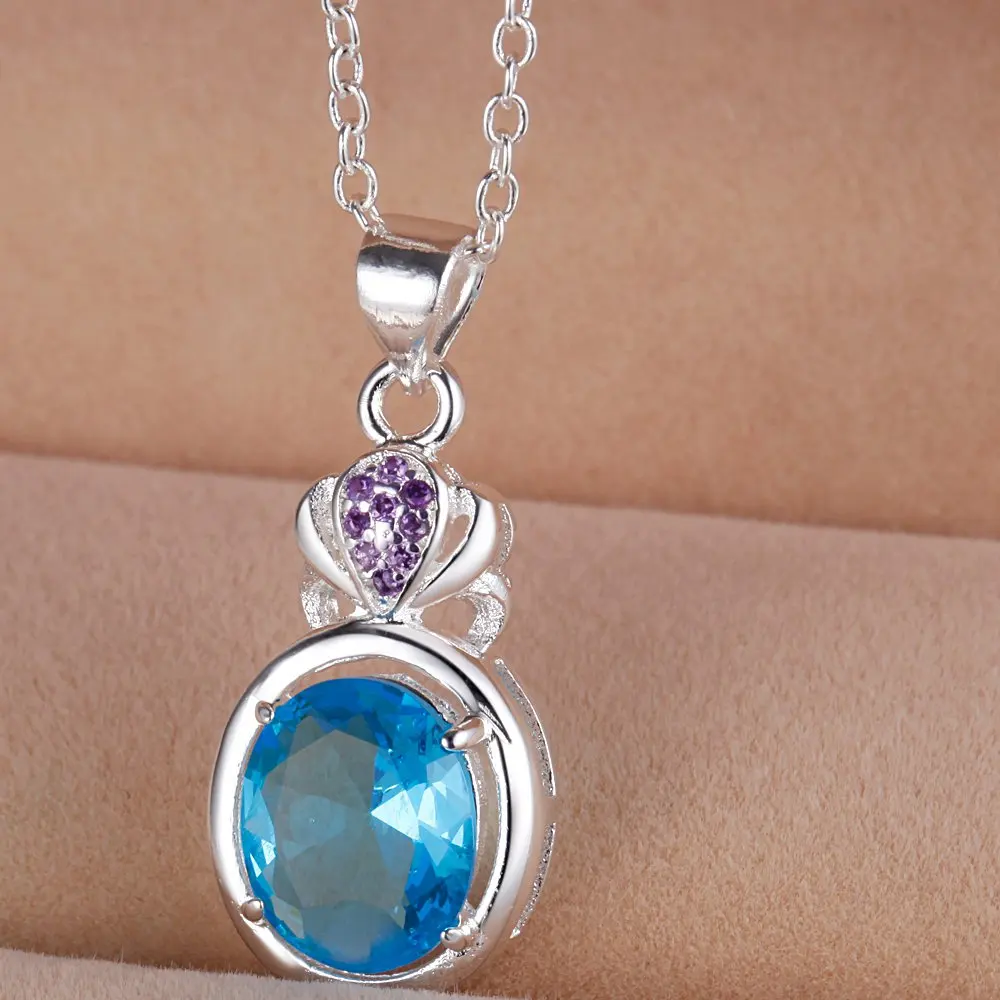 2018 New Lucky color flower Pendants necklace Popular Austrian Rhinestone Crystal Necklaces For Women AN1769 | Украшения и