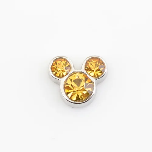 Mickey birthstone, Плавающие Подвески, подходят плавающие очаровательные медальоны FC0029-J