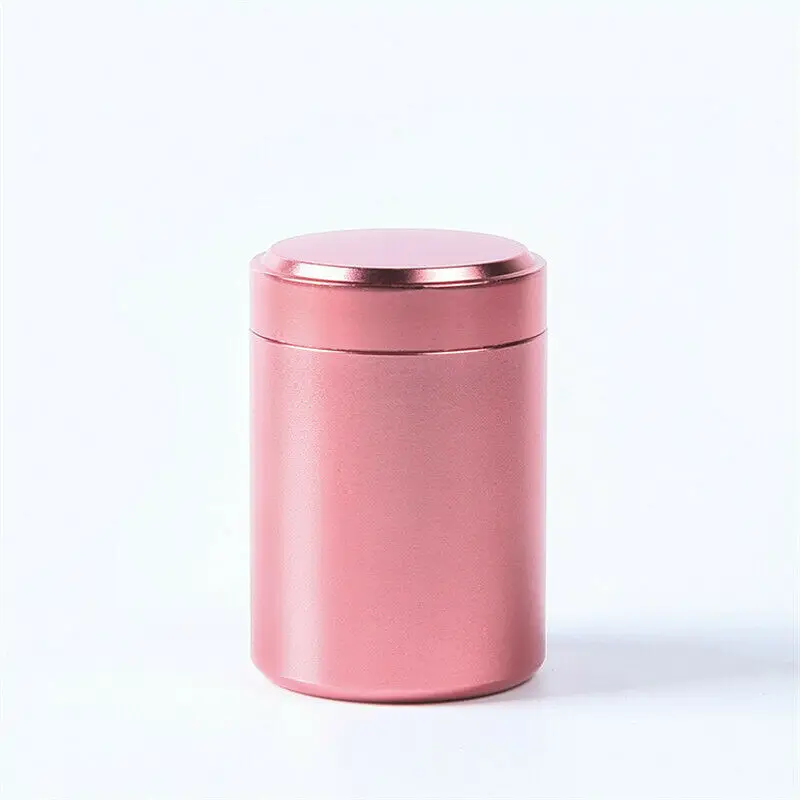Rose Gold Герметичный контейнер, устойчивый к запаху, алюминиевый контейнер для трав, чайная банка, герметичный контейнер, довольно горячий - Цвет: Rose Gold