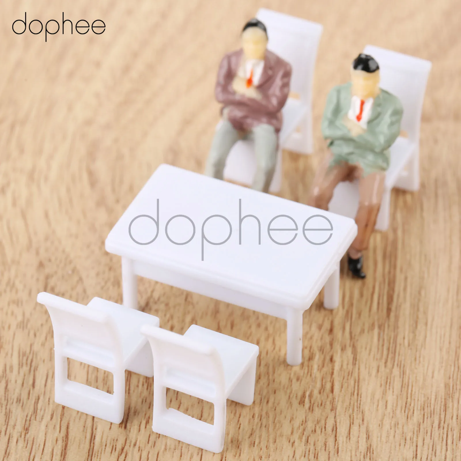 Dophee 10 комплектов 1:50 квадратный обеденный стол миниатюрный кукольный домик