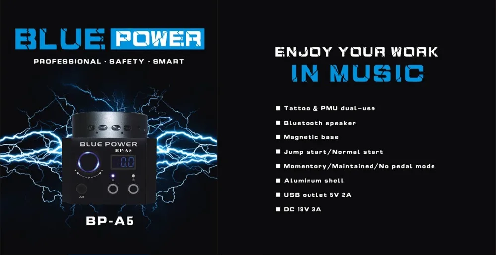 

Bluetooth Speaker Power Supply for Tattoo & PMU Machine