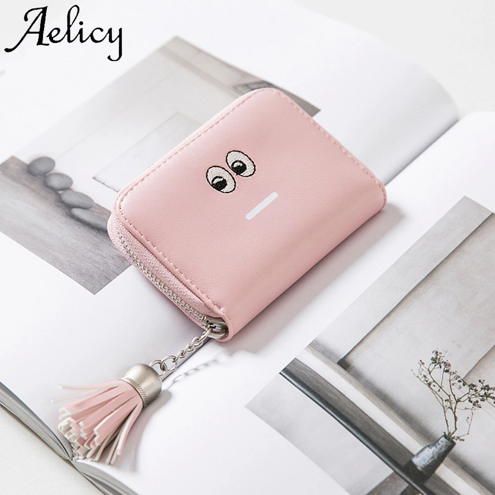 Aelicy женский простой короткий кошелек портмоне с отделением для карт высокое