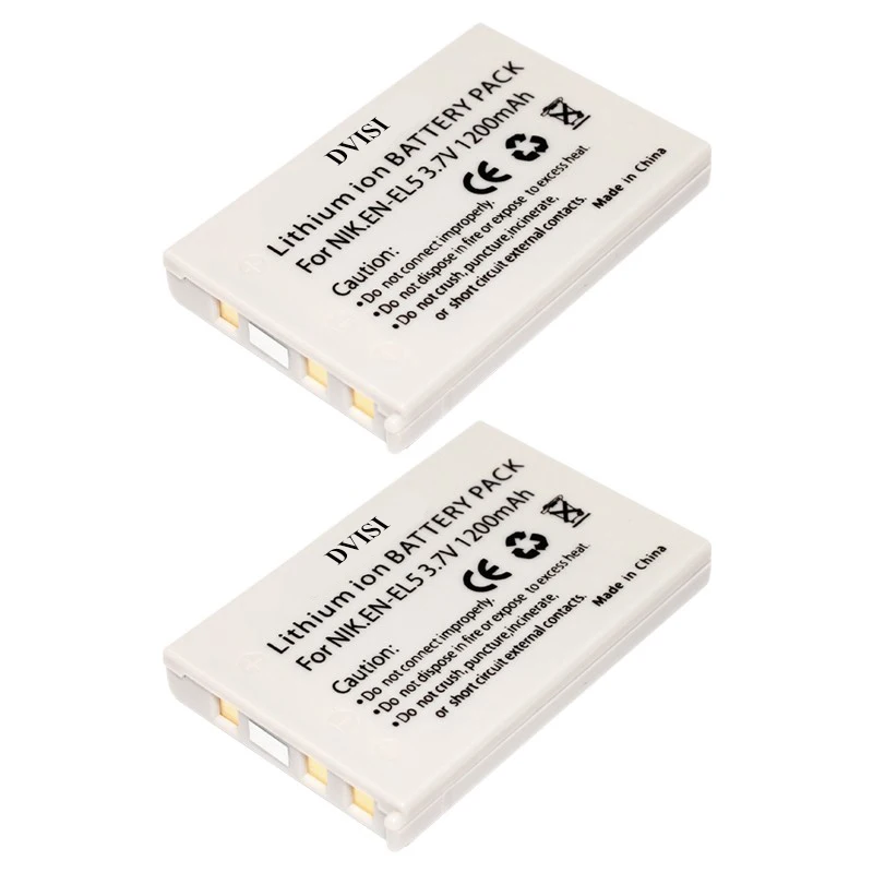 3x1200mAh EN EL5 литий ионная батарея для Nikon Coolpix P80 P100 P500 P510 P5000 P5100 3700 4200 5200 7900 P3 P4 P6000 P530