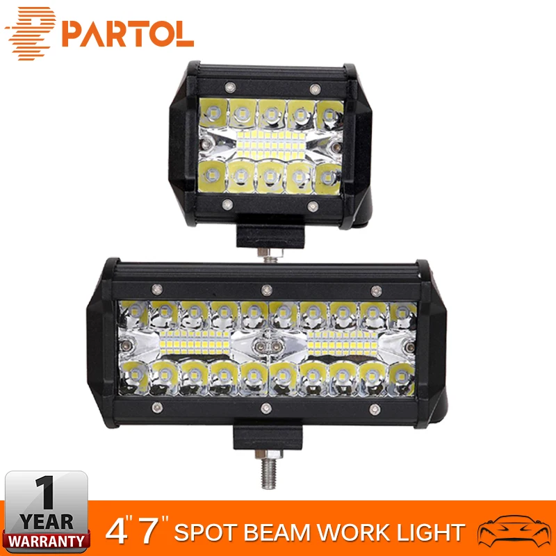 Partol Новый 4 7 дюймовый 3 ряда светодиодный бар работа свет для Трактор Лодка OffRoad 4WD