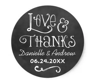

1,5 дюймовая наклейка с надписью «Love and Thank» (1)