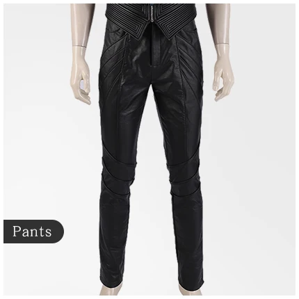 pants DMC 5 Вергилий Косплей Костюм Вергилий искусственная кожа плащ Вергилий брюки жилет Хэллоуин Карнавал косплей куртка для мужчин - Цвет: pants