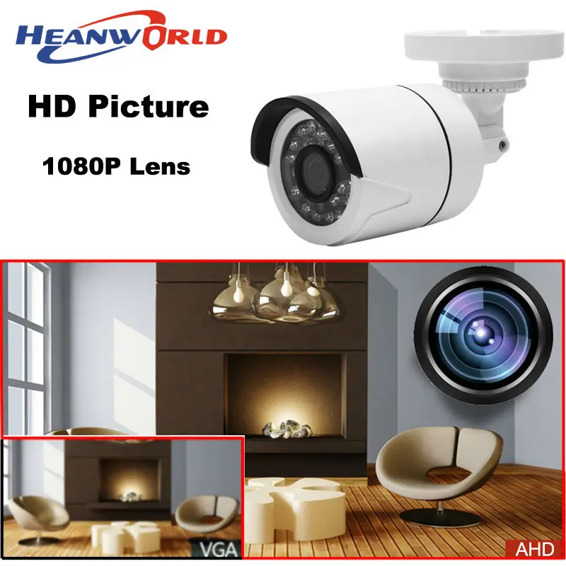 Камера видеонаблюдения Heanworld 1080P AHD 2 МП HD кронштейн уличный аналоговая камера с