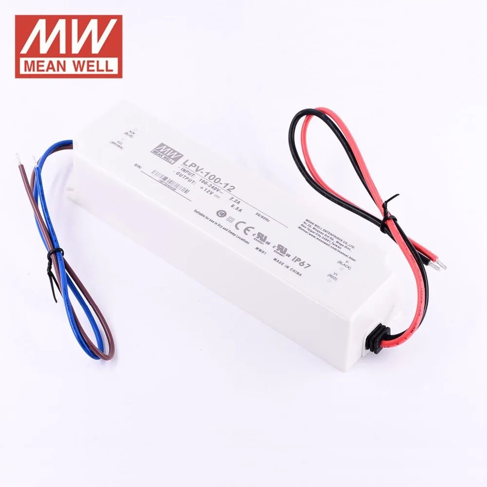 блок питания регулируемый MEANWELL LPV-100-12 AC DC 100 Вт 8.5A 12 В СВЕТОДИОДНЫЙ Источник