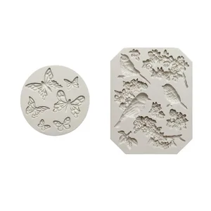 Sugarcraft силиконовая форма для птиц и цветов, помадка, инструменты для украшения торта, шоколадная мастика