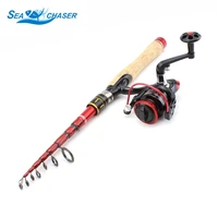 new fishing combination 1 6m 1 8m 2 1m 2 4m 2 7m portable telescopic spinning fishing rod and reel set travel fishing rod