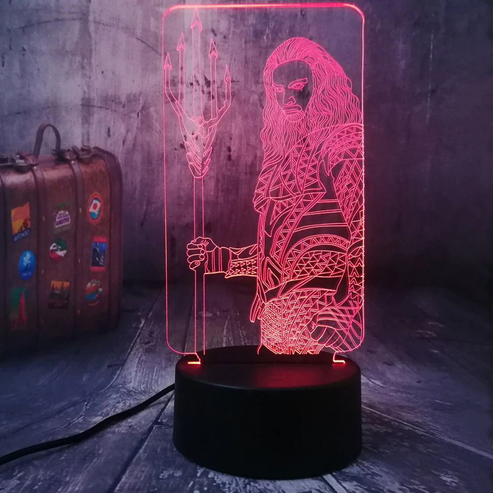 Новые классные DC Аквамен океан 3D светодиодный ночной Светильник детские игрушки